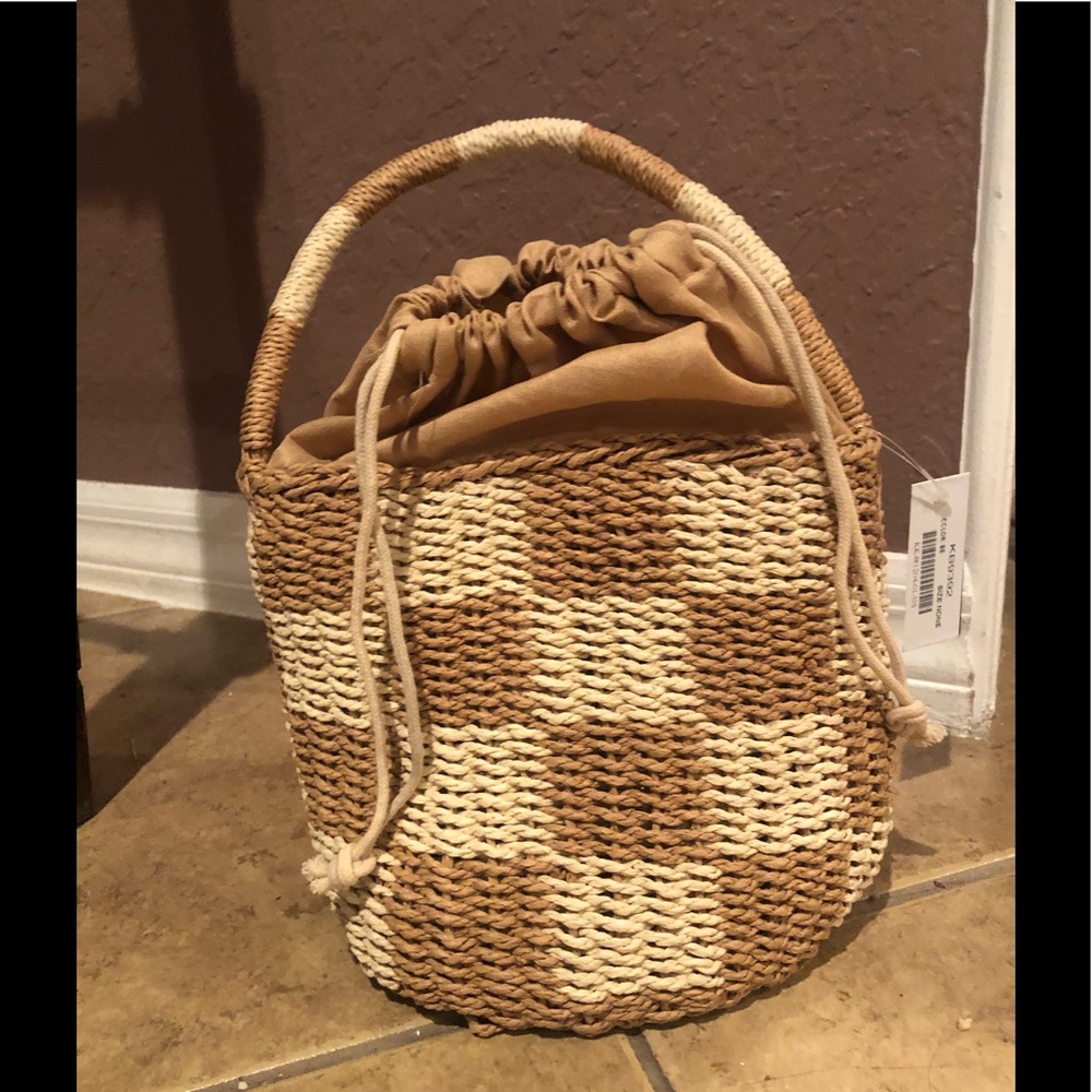 Lulus Straw Mini Bucket Bag New